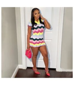 Wave Stripe Colorblock POLO Short-Sleeve Tight-Fitting Sexy Knit Dress Wholesale Dresses SDN538488 -OTIS Clothing Shop 34f9df68 b13d 4fe7 94e2 e16b6cba33e6 ef052d2fca5cc2ee18a9d3c3ead1de93