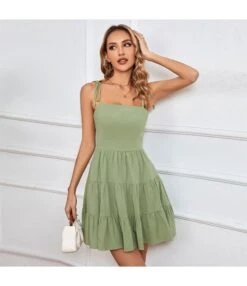 Sleeveless Suspender Tie Solid Color Simple Slim Dress Wholesale Dresses SDV464509 -OTIS Clothing Shop 3639de9c 8c22 44cc bb6d 50ecebc657d7 a20504ba7fd9030cf24ceb1e2793f712