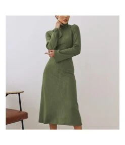 High-Neck Solid Color Slim Fit Midi Dress Wholesale Dresses SDV463833 -OTIS Clothing Shop 37e88df4 790e 4b4f b8c9 73a9516dbb2c 937b32a192183dce57fdc024b2a97319