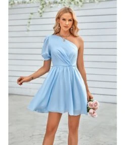 One Shoulder Puff Sleeve Solid Color Waist Swing Dress Wholesale Dresses SDN538808 -OTIS Clothing Shop 37ecdcaa 2fef 4f54 ab6c 983b267900e7 34ec30323d38e50b1c3574befab0aee1