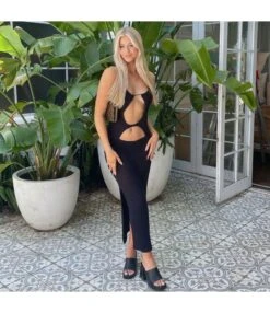 Sexy Suspenders Cutout Knit Dress Solid Color Side Slit Bodycon Wholesale Dresses SDN560749 -OTIS Clothing Shop 38587d06 e5ff 484e 8393 e5218df41b1e d8f5afa2df4e9412b7e1e9b7cf3ec837