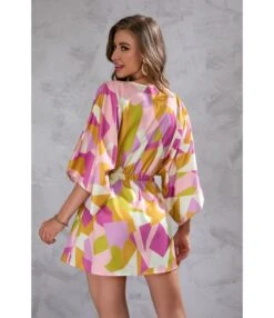Geometric Print Deep-V Half Flare Sleeve Lace-Up Drawstring Mini Dress Resort Wholesale Dresses SDN533159 -OTIS Clothing Shop 39a1c09f 91c3 4525 b458 b4a6034ffd1e 697be13ab886e90a7ec29adc50ed1674