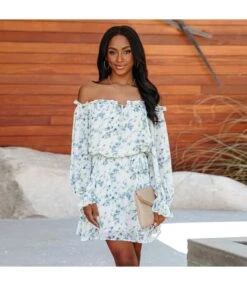 Chiffon Sexy Off Shoulder Floral Dress Long Sleeve High Waist Wholesale Dresses SDN561300 -OTIS Clothing Shop 3a08f4b7 9438 404b 9b24 765ee1ed88cc O1CN01w5xhH71OfIkg90G2J 2223191732 0 cib