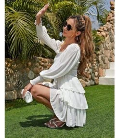 Plain & Print Long Lantern Sleeve Square Neck Chiffon Layered Skirts Design Cake Dress Resort Wholesale Dresses SDN532456 -OTIS Clothing Shop 3a68bc8d e90b 4afb 8b4d c90a9771d222 3df77f6777597565e7077bd0c827310f