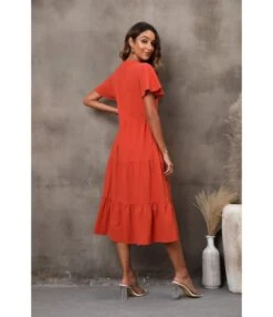 V-Neck Flare Short Sleeve Casual Smocked Dress Wholesale Dresses SDN580913 -OTIS Clothing Shop 3b685546 240e 41cf aab7 1a1850513e0a 6e922fda22a4254ae0ec4cdd672bd789