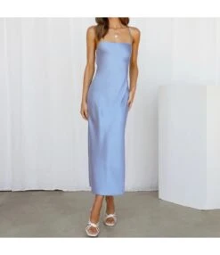 Fashion Sexy Slim Cross-Tie Dress Solid Color Backless Wholesale Dresses SDN560134