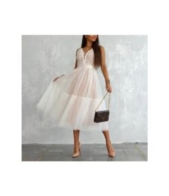 Elegant Suspender Lace Mesh Stitching Backless Dress Wholesale Dresses N462303280017218 -OTIS Clothing Shop 4681f4c340ee4d5baeecafd3010810f1 4