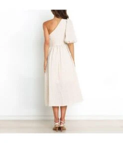 Sexy Sloping Shoulder Plaid Dress Elegan High Waist Midi Wholesale Dresses SDN560143 -OTIS Clothing Shop 470c6c4c 7121 42a1 b5e0 d559ab171d7c 9f9b2fdbc716cac6286bdef08c2e0dd0