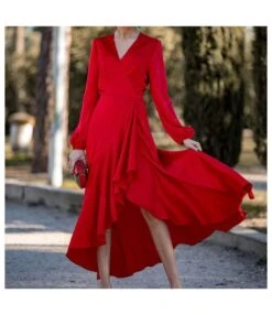 Irregular Ruffled Fashionable Long-Sleeved V-Neck Maxi Dress Wholesale Dresses SDV464122 -OTIS Clothing Shop 48e6924d 9479 4ee0 b441 67d6e55921d9 fddfbdefad3f44a6565ba04a63486655