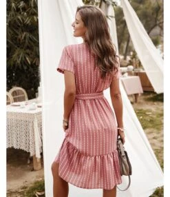 Sexy V-Neck Striped Dress Casual Short Sleeve Lace Up Wholesale Dresses SDN560302 -OTIS Clothing Shop 4a2829c4 7923 4fd2 b3e6 bc01172f2767 8b339d3ab9d712c902abdb4fa31ec785