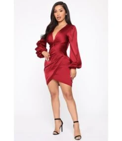 Satin Sexy Deep V Asymmetric Mini Dress Long Sleeve Solid Color Bodycon Wholesale Dresses SDN562361 -OTIS Clothing Shop 4d39680b b434 4a94 8336 d1b08d6c8b66 e05c6f5ae15049cdba52e14f2c7dcc03