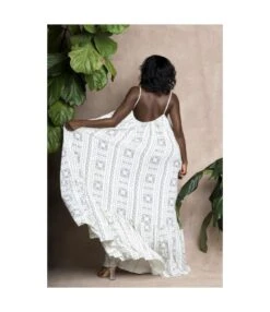 Printed Loose Long Sling Dress Wholesale Maxi Dresses Sexy Backless Wide Swing Lace Up Design SD203898 -OTIS Clothing Shop 50e01608 5319 4c6b a727 7dc2e2bae0ac 9115CA2911724E437D3591E647E92396