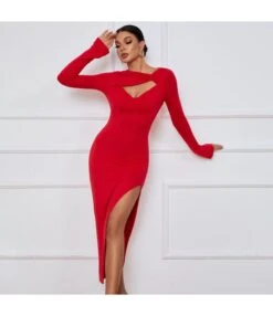 Sexy Slim Fit Hip Tight Slit Long Sleeve Bodycon Dress Wholesale Dresses SDN538005 -OTIS Clothing Shop 54543286 9c35 43c5 84a8 99aff36dfd23 b702da26ddaa9b9fcdad1f7661461abd
