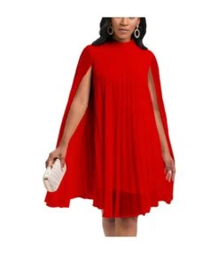 Fashion Chiffon Pullover Bat Sleeve Cape Dress Wholesale Dresses N5923080800076