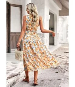 Lace-Up Waist Floral Print Sleeveless Mid-Length Tank Dress Wholesale Dresses SDN539502 -OTIS Clothing Shop 551e73f3 6e36 41bf 96d3 2b1a6f637076 2d8edebe1308ab2f879008dfa7082c46