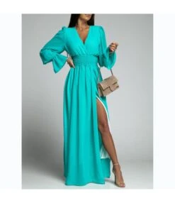 Nipped Waist Long Sleeve Slit Chiffon Dress Wholesale Maxi Dresses SDN535518 -OTIS Clothing Shop 557d353f 32e3 45dd 8a87 8ec9c1a0d076 8f0acf747704e15ba7695e26ef476c7a