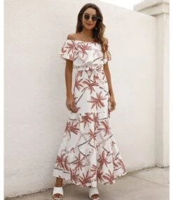 Leopard & Floral Printed Off Shoulder Ruffled Wide Lapel Resort Dress Wholesale Maxi Dresses SDN533198 -OTIS Clothing Shop 5610feb5 15cd 4e55 a4ce 15defd0bb1ec b624aa3be1eb2553a393e3081f69c74d