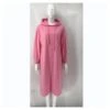 Casual Loose Drawstring Hooded Knit Sweater Dress Long Sleeve Solid Color Midi Wholesale Sweatshirt Dresses SDN562151