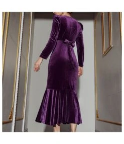 Long Sleeve Slim Elegant Fish Tail Velvet Dress Wholesale Dresses SDN536960 -OTIS Clothing Shop 5a726ed4 0763 4ce6 9c17 071ef67ce9b6 d3ba16134c193d487568311454a99862