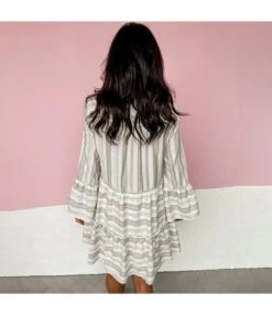 Fashion Print V-Neck Dress Flared Sleeve Casual Loose Swing Wholesale Dresses SDN560468 -OTIS Clothing Shop 5b8849f3 4413 4eab 80ea 4292eae2859a f0f65d653d2160e0f65bee12cdc14c26