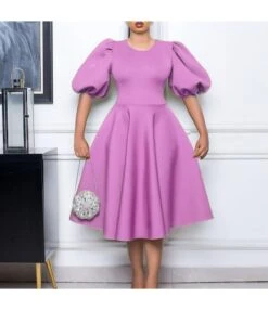 Round Neck Elegant Puff Sleeve Waist A-Line Dress Wholesale Dresses SDN539411 -OTIS Clothing Shop 5c32479e f7b1 425e 92a5 39bdb6942227 712ee8db3993eb9d4e1ca5452a1f4dd2