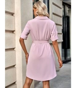 Solid Color Half Sleeve Tie-Up Lapel Casual Dress Wholesale Dresses SDN537944 -OTIS Clothing Shop 5dc4299b f5de 4b03 94d3 c3a561d2f1c9 4c1cbfea35218bd29c597558e38c25df