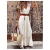 Solid Color Resort V Neck Lace Stitching Swing Maxi Dresses Wholesale Bohemian Dress For Women SDN532782 -OTIS Clothing Shop 5e5dc9a2 3115 4b22 b64d 468bcf9072f8 6f5b7ffc8bfd456b918917c245be6961