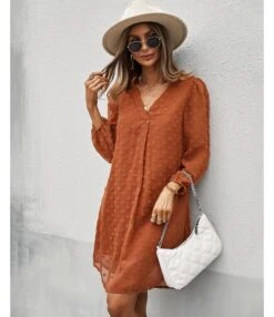 Sexy V Neck Flocking Mini Dress Solid Color Loose Long Sleeve Wholesale Dresses SDN560852 -OTIS Clothing Shop 5fea3da2 64e7 4159 8a7a 6ce4bbe16c29 db0f882dd2fb5b2d25ab9d553067522e