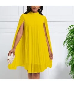 Fashion Chiffon Pullover Bat Sleeve Cape Dress Wholesale Dresses N5923080800076 -OTIS Clothing Shop 60eebef0e9134067a38ab06200b3c934 6