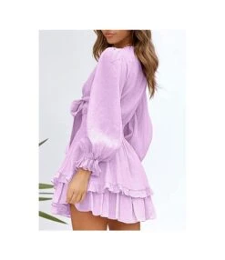 V-Neck Solid Color Tieback Bowknot Long Lantern Sleeve Ruffle Dress Casual Wholesale Dresses SD531178 -OTIS Clothing Shop 629fdacf 4884 4f05 8577 fb2b2dfd2c4a 8ad0997b8e5ce732738bf6fd38a187e5