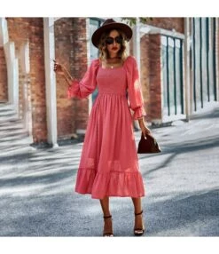 Solid Color Square Neck Long Sleeve Vintage Jacquard Dress Wholesale Dresses SDN537201 -OTIS Clothing Shop 63f62236 eecc 4602 b6ec 1ff21189582e 59774e7e2ea72f0f4703ecae774b5e26