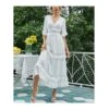 V-Neck Lace Stitching Short Sleeve Open Back Mid-Length White Resort Swing Ruffled Dress Wholesale Dresses SDN533226 -OTIS Clothing Shop 64bf794a 1875 41a6 b93c d25f25a5079e 3f46b68afae3eae1256edc2968cd89e9
