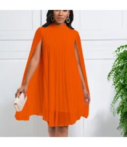 Fashion Chiffon Pullover Bat Sleeve Cape Dress Wholesale Dresses N5923080800076 -OTIS Clothing Shop 652c5f29a5f746bfa692b06200b39606 6
