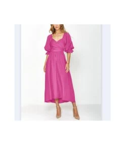 Niche Lantern Sleeve Three Quarter Sleeve Dress Wholesale Dresses N4623050400012