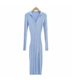 Bodycon Slit Full Sleeve Solid Ribbed Midi Dress SD080009 -OTIS Clothing Shop 6969525c 6640 4087 a09b 6bdb73006337 403C97DE07CA9F78092C49D786CFC279