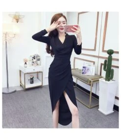 Sexy V Neck Long Sleeve High Waist Prom Bodycon Midi Dress Wholesale Dresses SD5117481 -OTIS Clothing Shop 69ece666 0462 4dd6 93e8 8bc45acddc47 1f5690ef0352ef70e68888c31b2a1fdd
