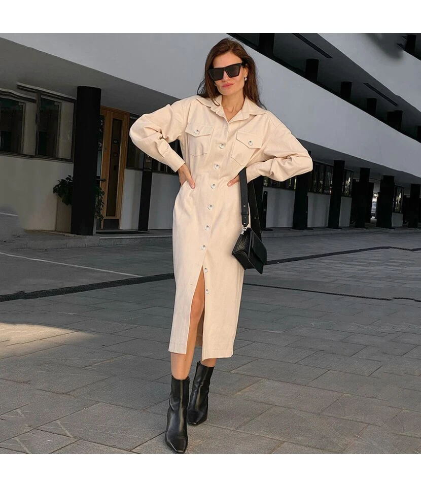 Pocket Button-Down Slim Fit Commuter Lapel Belt Shirt Dress Wholesale Dresses SDV463842 8 Pocket Button-Down Slim Fit Commuter Lapel Belt Shirt Dress Wholesale Dresses SDV463842 - Image 6