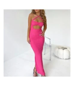 Sexy Hollow Pleated Back Slit Package Hip Bodycon Dress Wholesale Dresses SDN539014