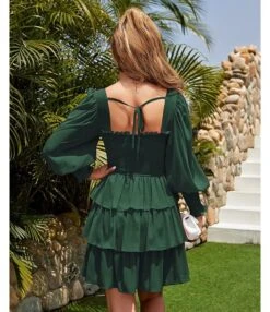 Plain & Print Long Lantern Sleeve Square Neck Chiffon Layered Skirts Design Cake Dress Resort Wholesale Dresses SDN532456 -OTIS Clothing Shop 6b536609 013c 4030 8efe ea4bfc3e7ebb 5a265b306c4195862e8cc1b7ccc46177