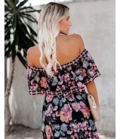 Floral Print Off Shoulder Ruffled Big Lapel Wide Swing Dress Vacation Wholesale Maxi Dresses SDN533013 -OTIS Clothing Shop 6b5808de 1f4b 4f23 9bf8 7506db3aafc9 5961e99388d9979813b888d273fd43f4