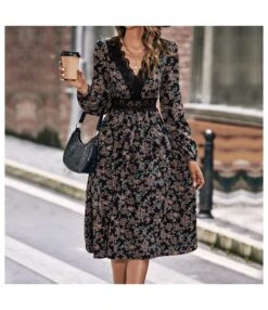 Lace Trim V Neck Long Sleeve Nipped Waist Midi Floral Dress Wholesale Dresses SDN538603 -OTIS Clothing Shop 6c08ffa1 23c2 4331 8835 ed86939db297 418ca473779c20c09e83bccacd927537