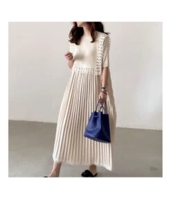 Retro Lace Stiching Pleated Hem Casual Loose Midi Dress Short Sleeve Wholesale Dresses SD204473 -OTIS Clothing Shop 6e27c889 8c78 434a b306 f7976b8c39ef B896A16CBD6C6D227AFC5DD35BEDCB51