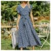 Floral Print V Neck Lace-Up Ruffle Sleeve Midi Swing Dress Summer Casual Wholesale Dresses SDN532703 -OTIS Clothing Shop 6fa2ca0d 4289 469d 9abf 436b95a3ccfa b9610c03d64041a1bb0d2f2d1a91ae11