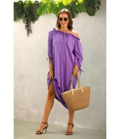 Solid Color Off Shoulder Lantern Sleeve Ruffles Loose Dress Casual Wholesale Maxi Dresses SDN532794 -OTIS Clothing Shop 6fd0d584 c034 4f3a 918c 44109c7b5b24 2575428099d3c6371f3c7bc5ea5ec0b9