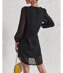 Sexy V Neck Flocking Mini Dress Solid Color Loose Long Sleeve Wholesale Dresses SDN560852 -OTIS Clothing Shop 708b12ac ad21 4e46 9997 3a01c61aa66c d2eaf3cec95885f7599ddcf4022b8cdf