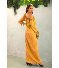 Solid Color Off Shoulder Lantern Sleeve Ruffles Loose Dress Casual Wholesale Maxi Dresses SDN532794 -OTIS Clothing Shop 7263af38 e568 4564 ba1a 5eebcce355a9 e4b31cfb1bf3b40292898365947dc1a7