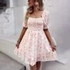 Fashion Chiffon Square Collar Floral Mini Swing Dress Loose High Waist Petal Sleeve Wholesale Dresses SDN560437 -OTIS Clothing Shop 735e7aa8 d8fa 40bb b4f3 b92d51eaf457 f91b8d8093c155a1587a80332873c0b3