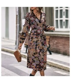 Lace Stitching V-Neck Long-Sleeve Printed Slim A-Line Dress Wholesale Dresses SDN538602 -OTIS Clothing Shop 749853d7 dc33 45d6 b2a7 922c74144cc7 9d107db6c1f6715f42e5df0eaf2f560e