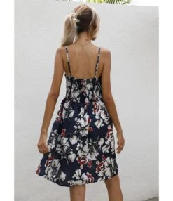 Flower Print Sling V-Neck Nipped Waist Summer Midi Swing Dress Wholesale Dresses SDN533524 -OTIS Clothing Shop 769178ac e30d 407f a31d bcb8f4647359 6f2ea98b169dc69968e2fa068fdccc88