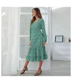 Floral Printed V-Neck Long Sleeve High Waist Flowy Ruffled Dress Casual Wholesale Dresses SDN532613 -OTIS Clothing Shop 7698d00c 898b 4495 bc4e f99d1c739c4a dc1b4cd0691f44dd538f01e39e774d2b
